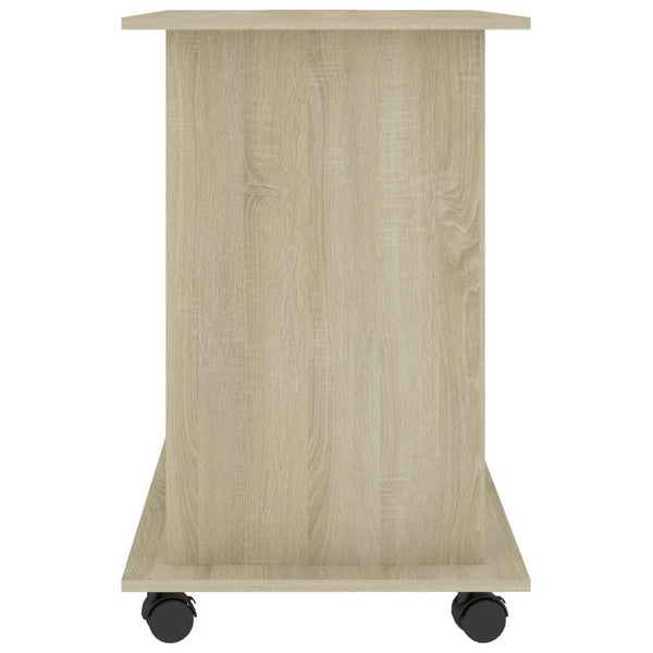 Schreibtisch Weiß Sonoma-Eiche 80 cm