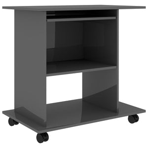 Hochglanz Schreibtisch Grau 80x50 cm