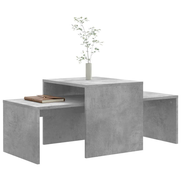 Betongraues Couchtisch-Set