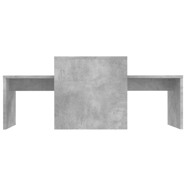 Betongraues Couchtisch-Set