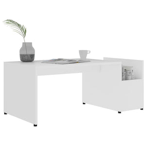 Weißer Couchtisch 90x45 cm