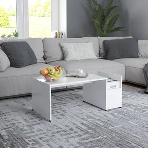 Weißer Couchtisch 90x45 cm
