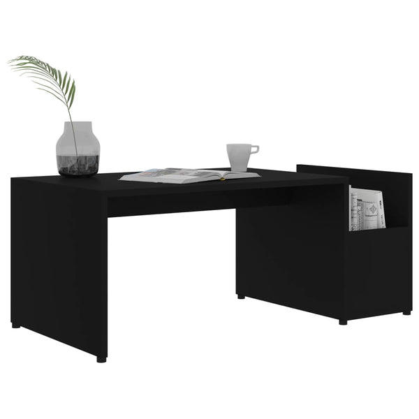 Schwarzer Couchtisch 90x45 cm