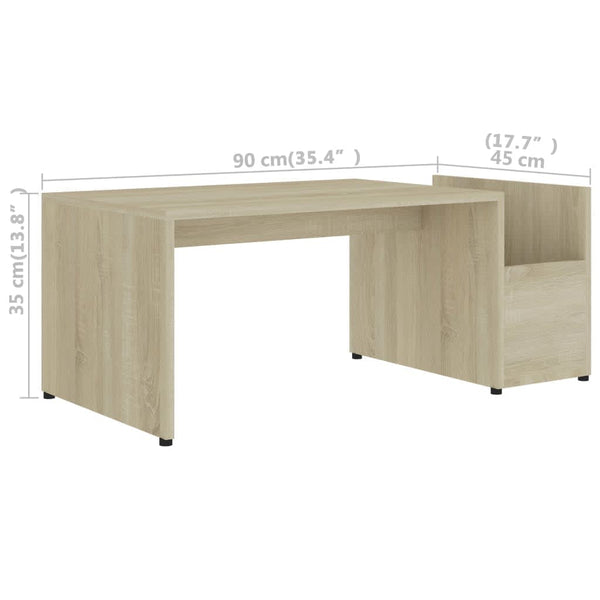 Sonoma Eiche Couchtisch 90x45 cm
