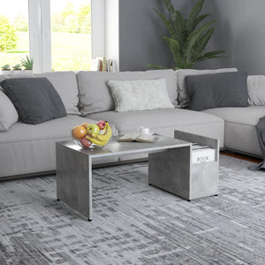 Betongrauer Couchtisch 90x45 cm