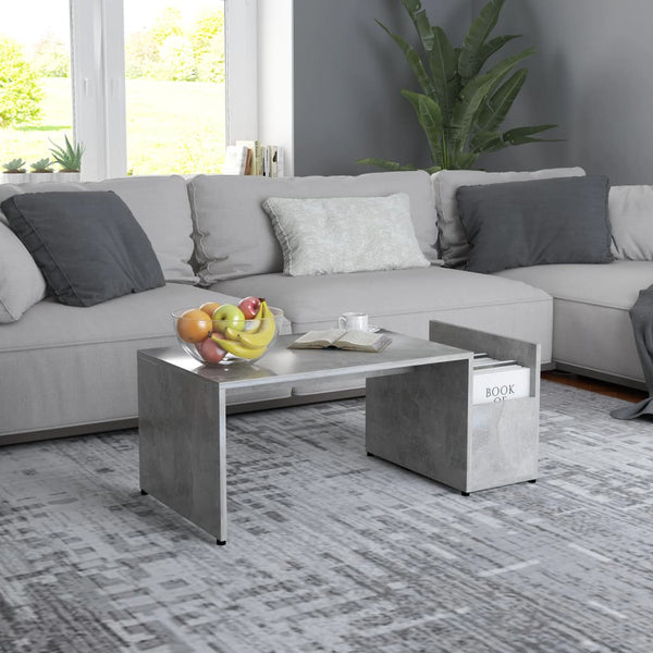 Betongrauer Couchtisch 90x45 cm