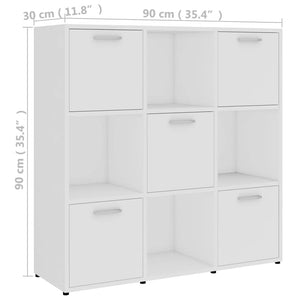 Weißes Bücherregal 90x90 cm