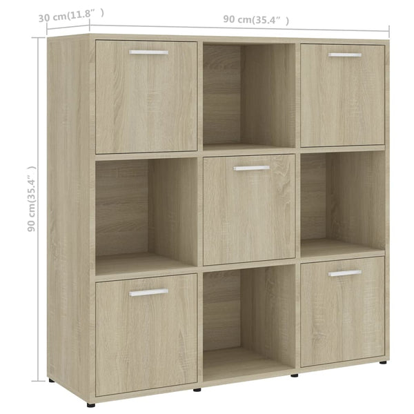 Sonoma Eiche Bücherregal 90x90 cm