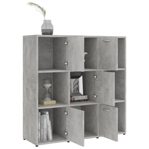 Betongraues Bücherregal, 90x90 cm