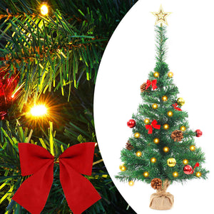 Künstlicher Weihnachtsbaum mit LED & Kugeln, 64cm