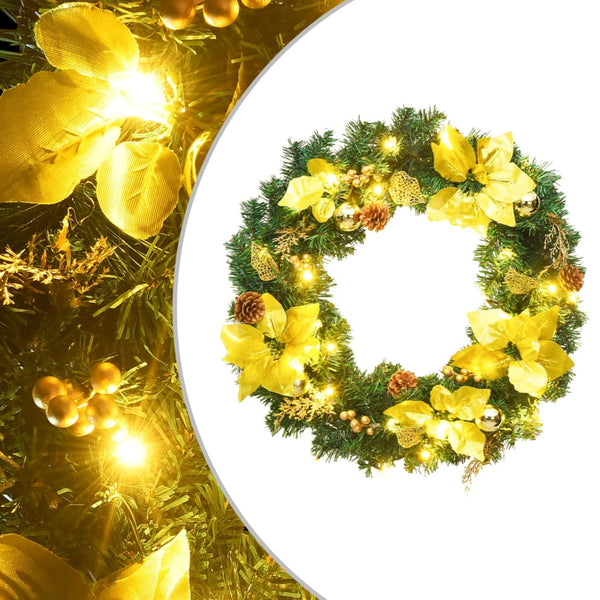 Weihnachtskranz mit LED Grün 60cm