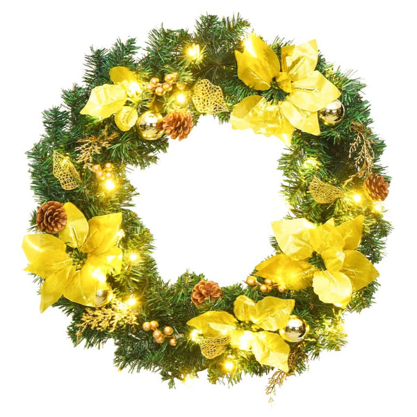 Weihnachtskranz mit LED Grün 60cm