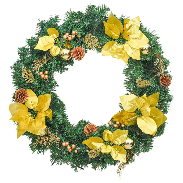Weihnachtskranz mit LED Grün 60cm