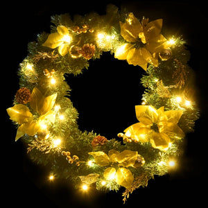 Weihnachtskranz mit LED Grün 60cm