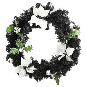 LED Weihnachtskranz Schwarz 60cm