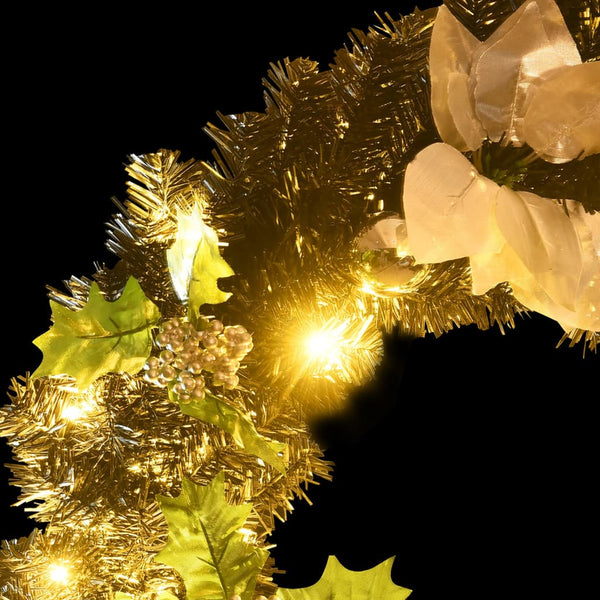 LED Weihnachtskranz Schwarz 60cm