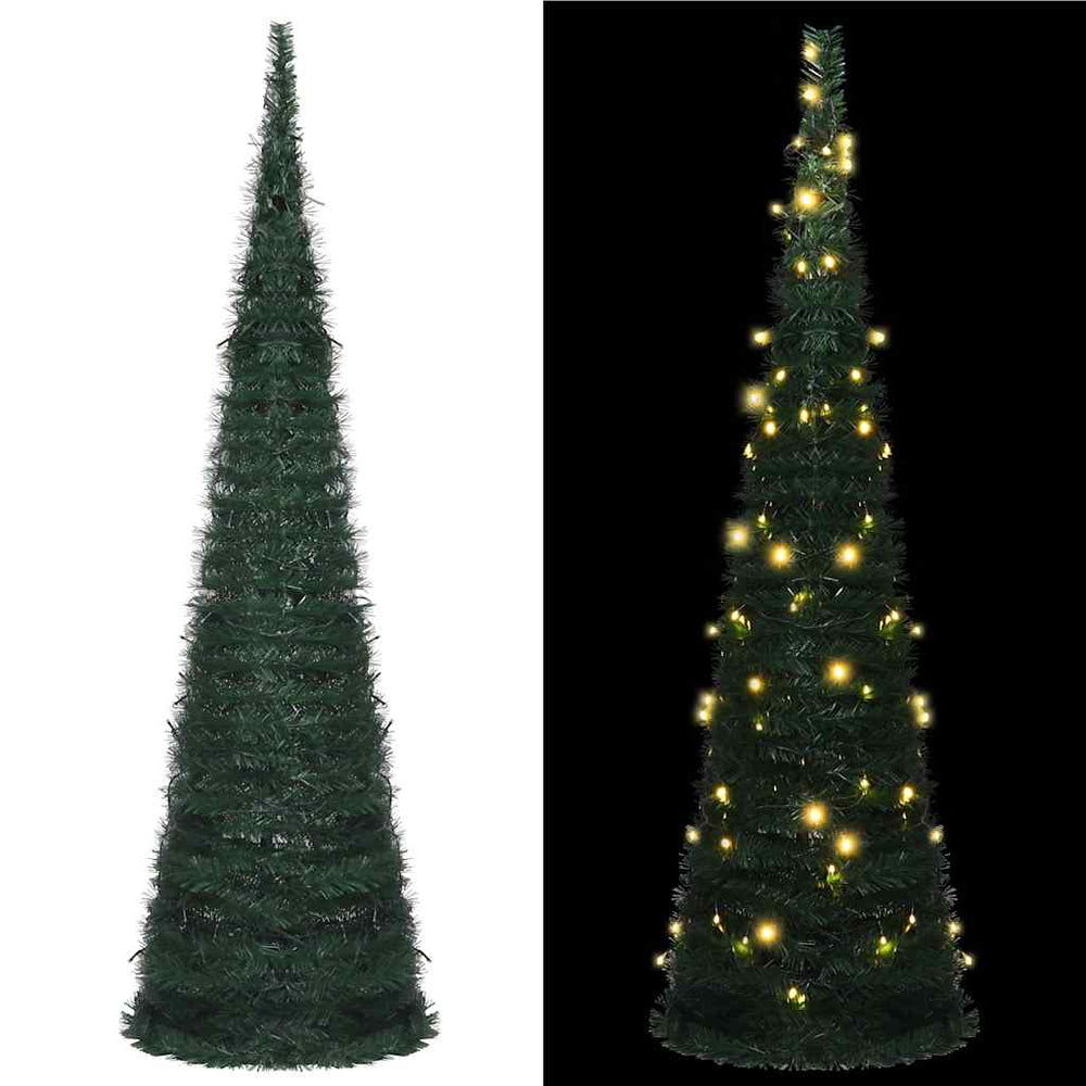 Künstlicher Pop-Up Weihnachtsbaum mit LED Grün 210cm