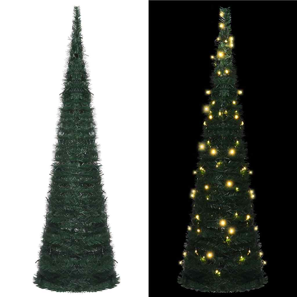 Künstlicher Pop-Up Weihnachtsbaum mit LED Grün 210cm