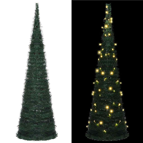 Künstlicher Pop-Up Weihnachtsbaum mit LED Grün 210cm