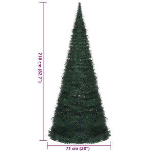 Künstlicher Pop-Up Weihnachtsbaum mit LED Grün 210cm
