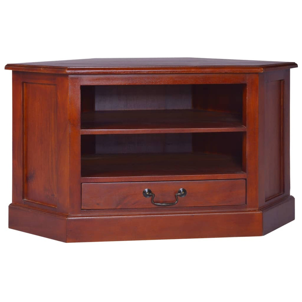 vidaXL Meuble TV d'angle Marron classique Bois de manguier massif