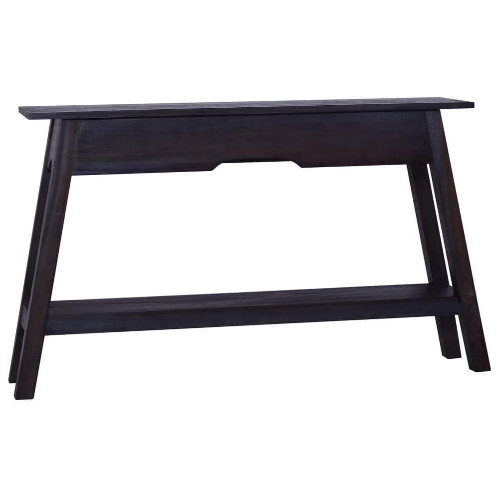 Konsolentisch Schwarz 120x30x75 cm Massivholz Mahagoni