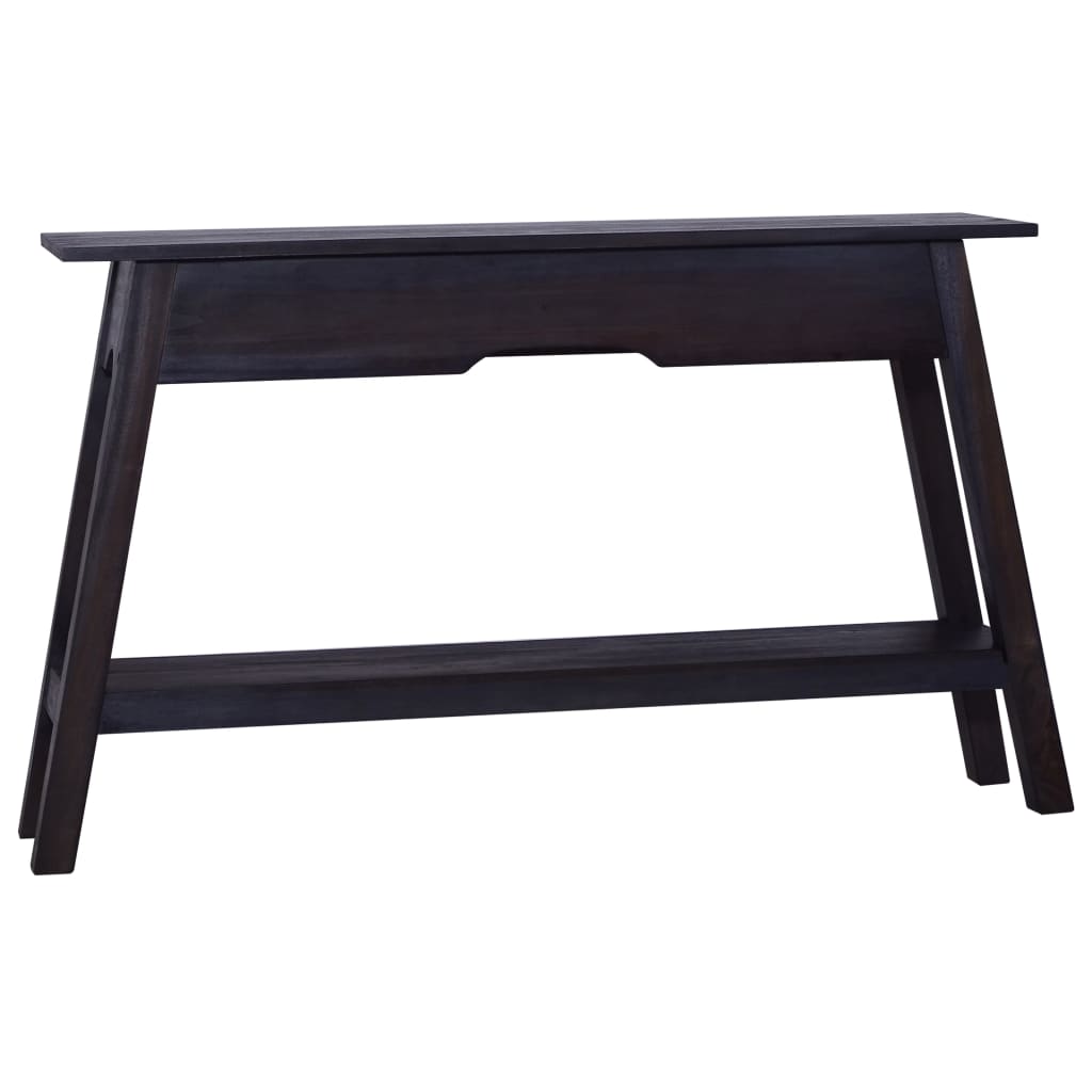 Konsolentisch Schwarz 120x30x75 cm Massivholz Mahagoni