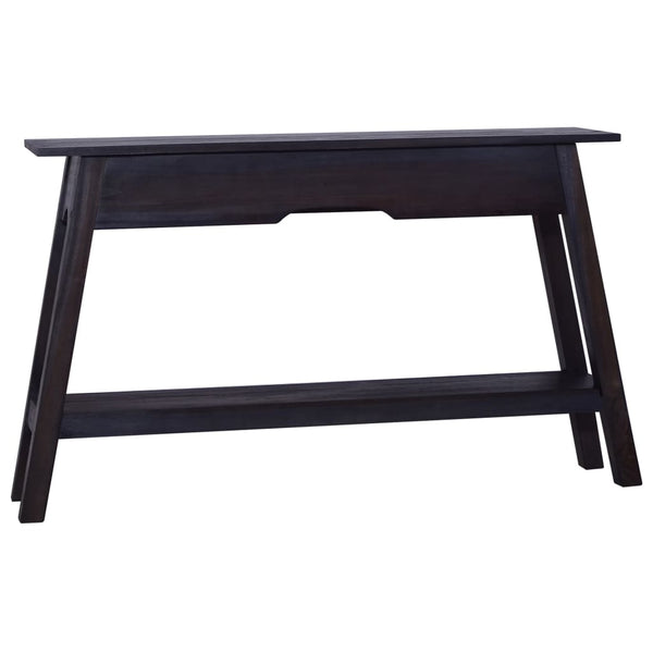 Konsolentisch Schwarz 120x30x75 cm Massivholz Mahagoni