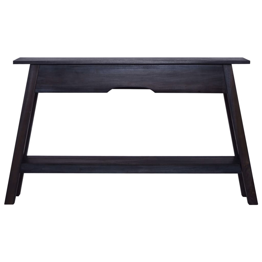 Konsolentisch Schwarz 120x30x75 cm Massivholz Mahagoni
