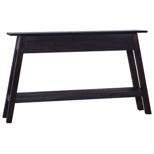 Konsolentisch Schwarz 120x30x75 cm Massivholz Mahagoni