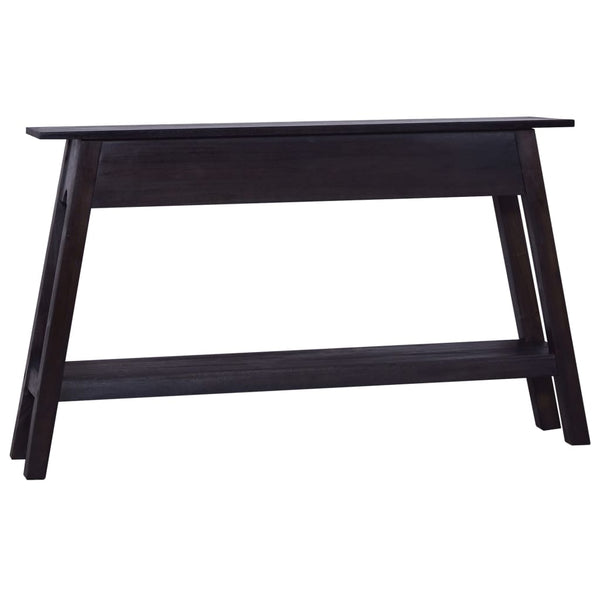 Konsolentisch Schwarz 120x30x75 cm Massivholz Mahagoni