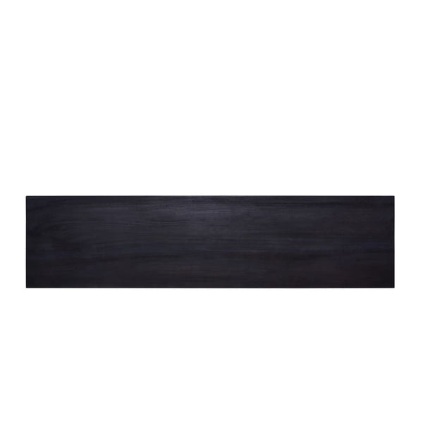 Konsolentisch Schwarz 120x30x75 cm Massivholz Mahagoni