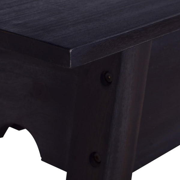 Konsolentisch Schwarz 120x30x75 cm Massivholz Mahagoni