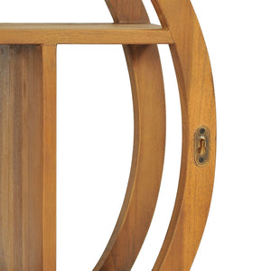 Wandregal Yin Yang Teak Massivholz 60x60