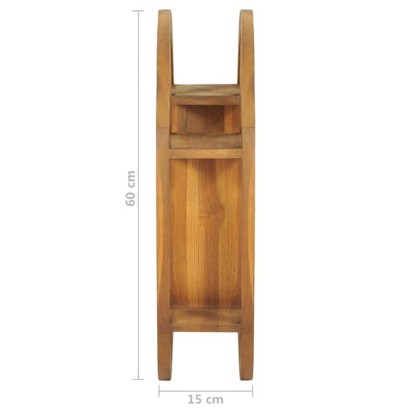 Wandregal Yin Yang Teak Massivholz 60x60