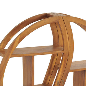 Massivholz Wandregal Yin Yang Teak
