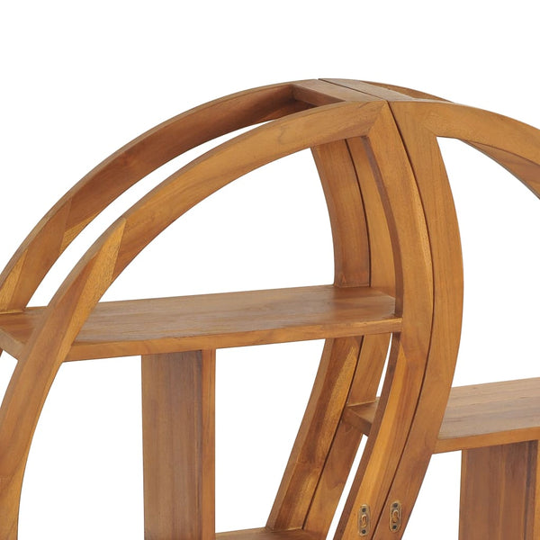 Massivholz Wandregal Yin Yang Teak