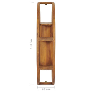 Massivholz Wandregal Yin Yang Teak