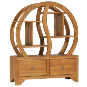 Massivholz Teak Schrank mit Yin-Yang-Regal