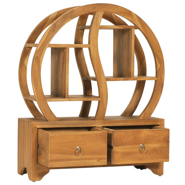Massivholz Teak Schrank mit Yin-Yang-Regal