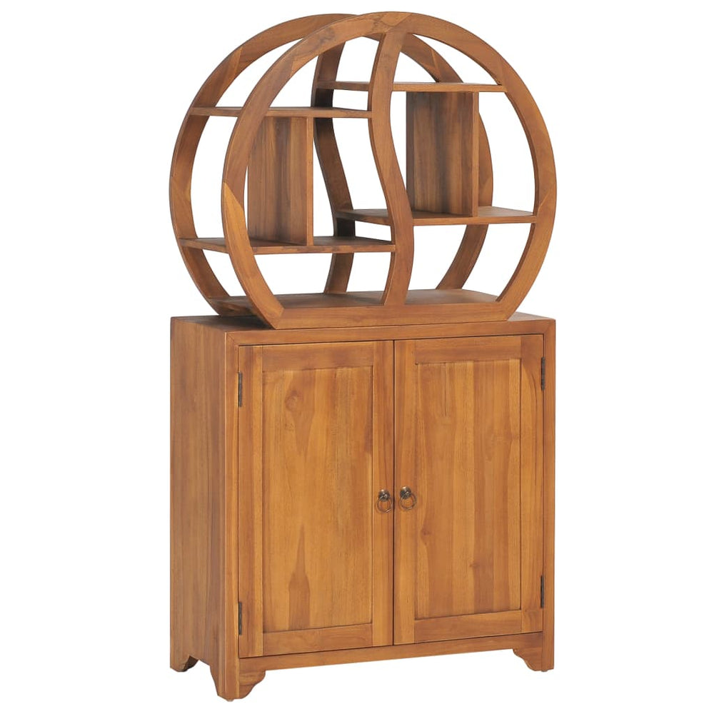 Massivholz Schrank mit Yin-Yang-Regal