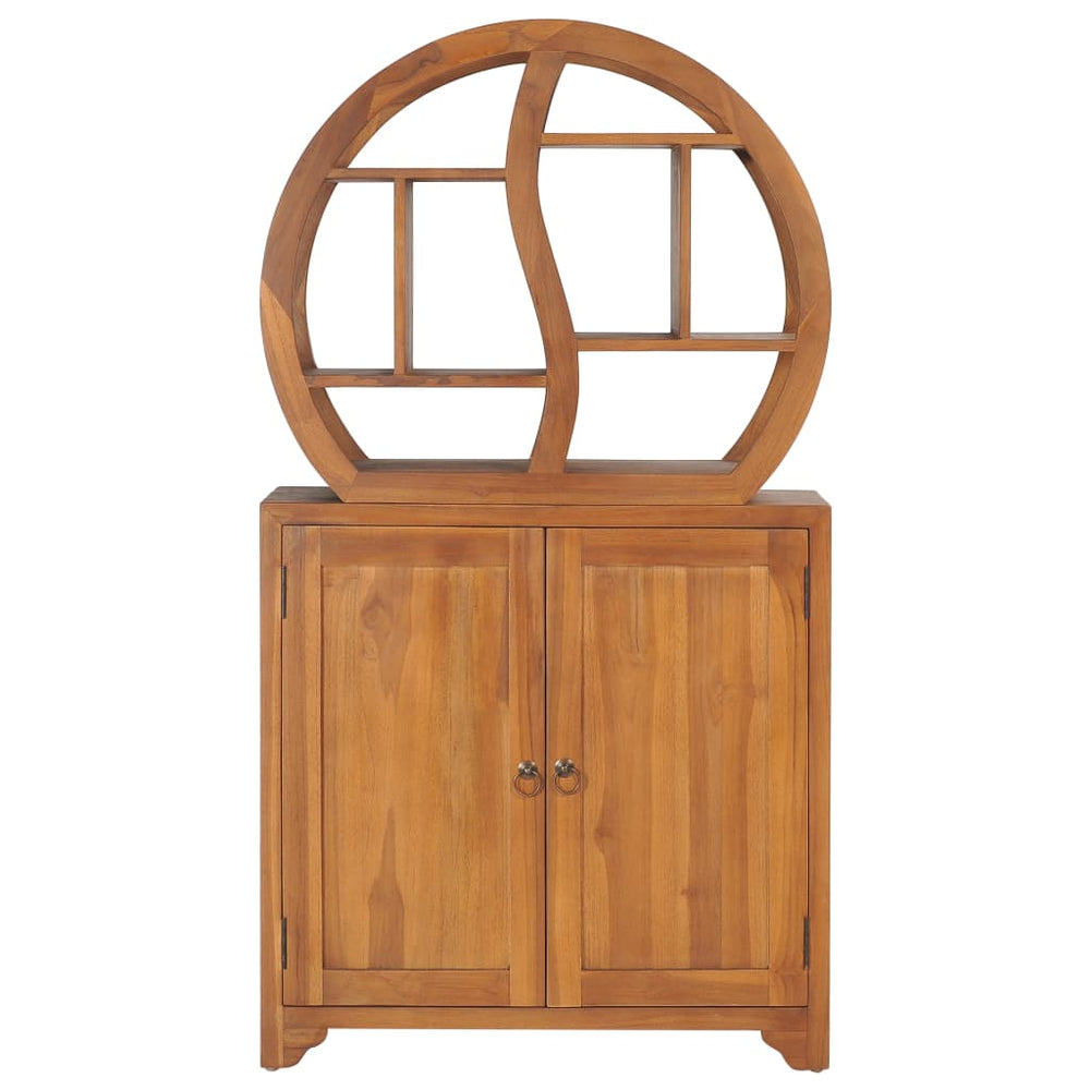 Massivholz Schrank mit Yin-Yang-Regal
