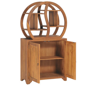 Massivholz Schrank mit Yin-Yang-Regal