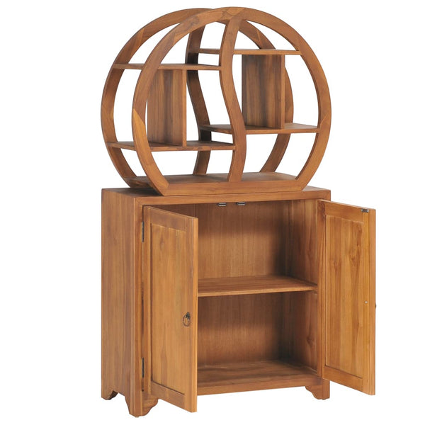 Massivholz Schrank mit Yin-Yang-Regal