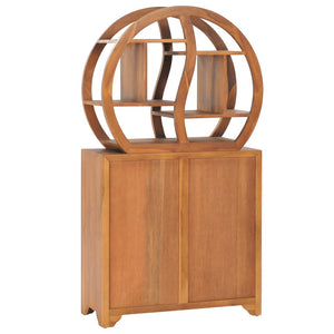 Massivholz Schrank mit Yin-Yang-Regal