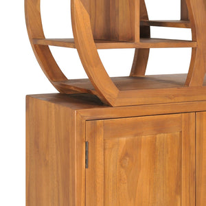 Massivholz Schrank mit Yin-Yang-Regal