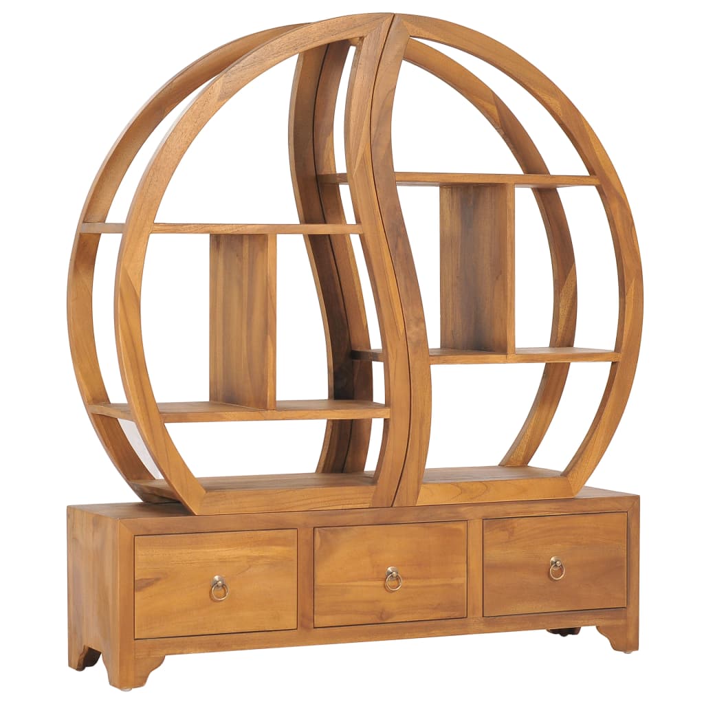 Massivholz Schrank mit Yin-Yang-Regal