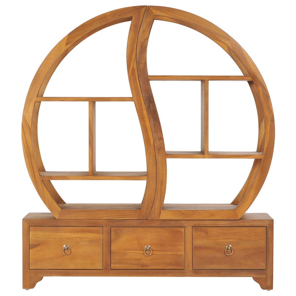 Massivholz Schrank mit Yin-Yang-Regal
