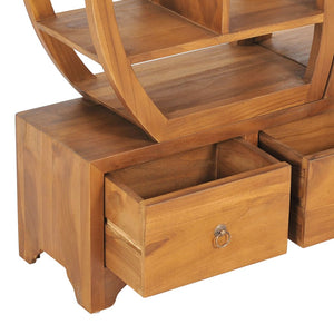 Massivholz Schrank mit Yin-Yang-Regal