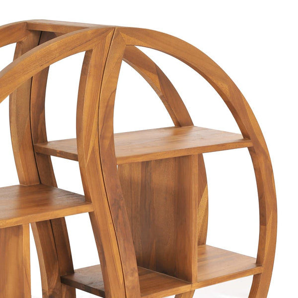 Massivholz Schrank mit Yin-Yang-Regal